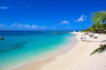 Tropical beach with clear blue water