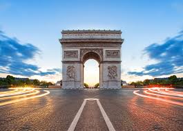 Arc de Triomphe at sunset