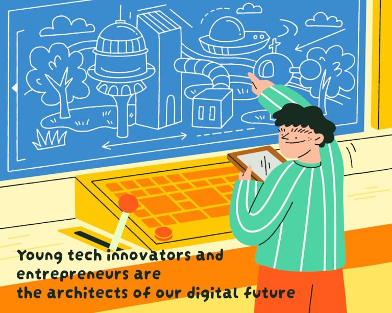 Người đứng trước bảng đen đại diện cho trí tuệ nhân tạo và tương lai của công việc