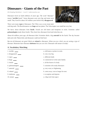 Dinosaurs Elementary