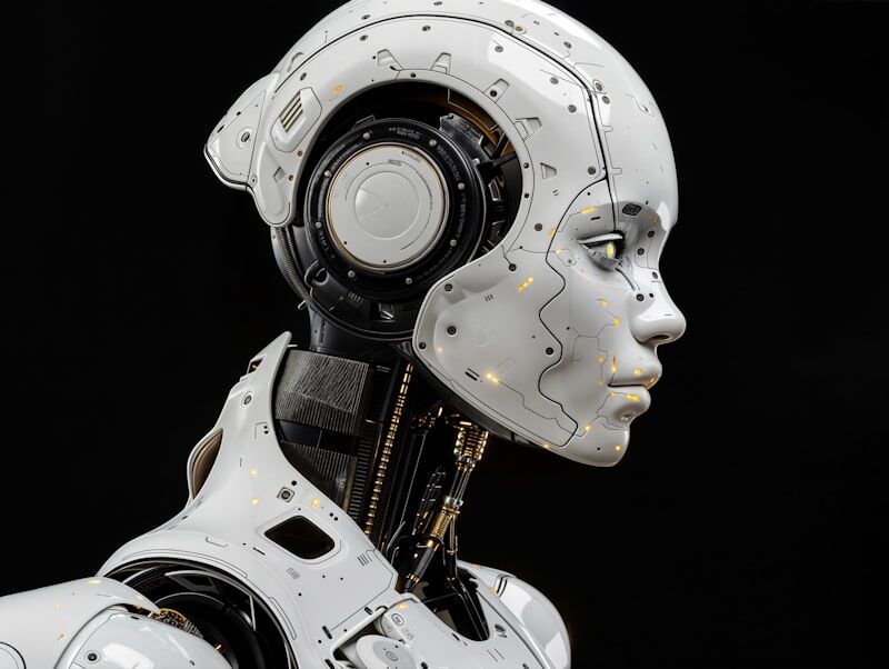 Humanoid robot demonstrating advanced technology