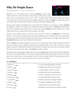 Tại sao mọi người lại nhảy múa? (Cấp độ F)