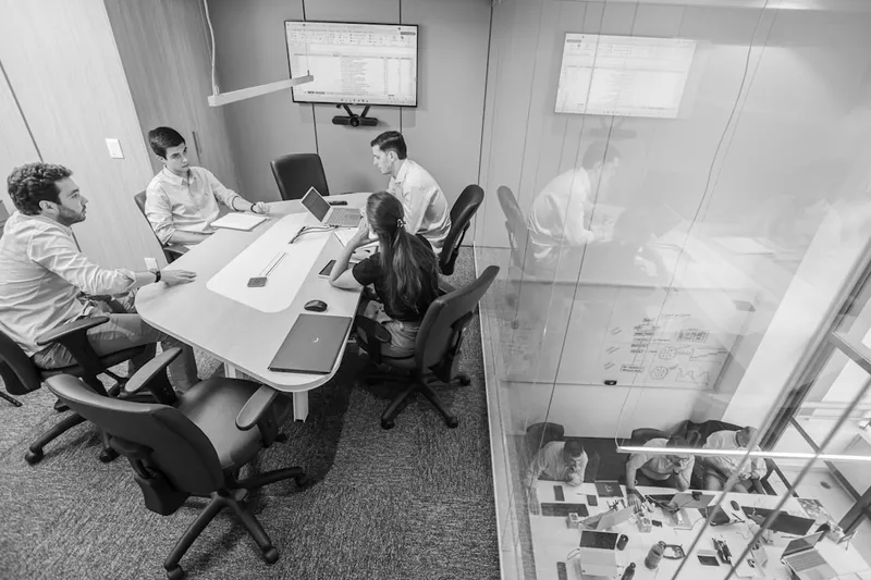 business english team discussion in the workplace