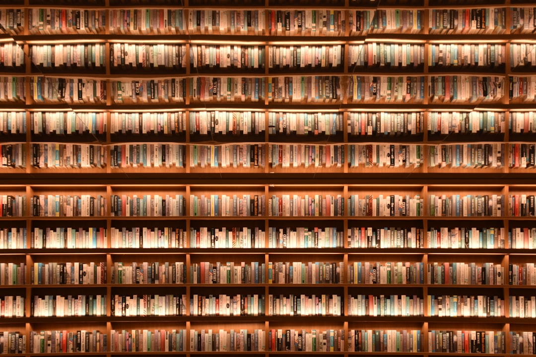 Wall of bookshelves filled with books