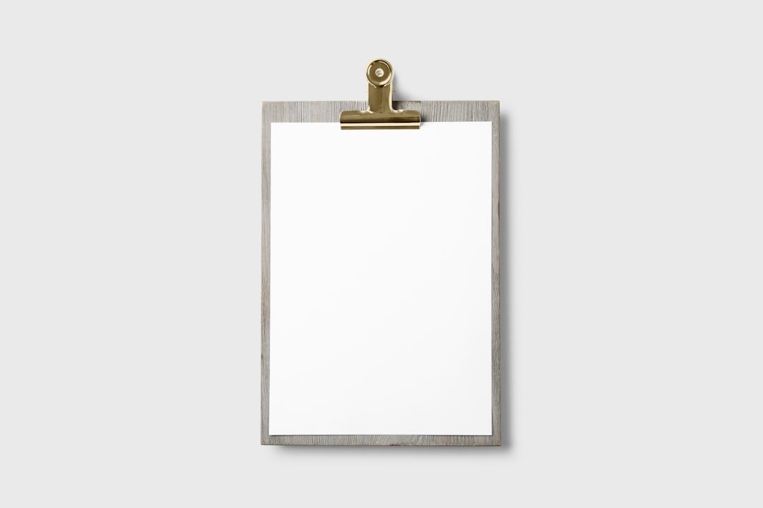 Clipboard Menu Card Mockup