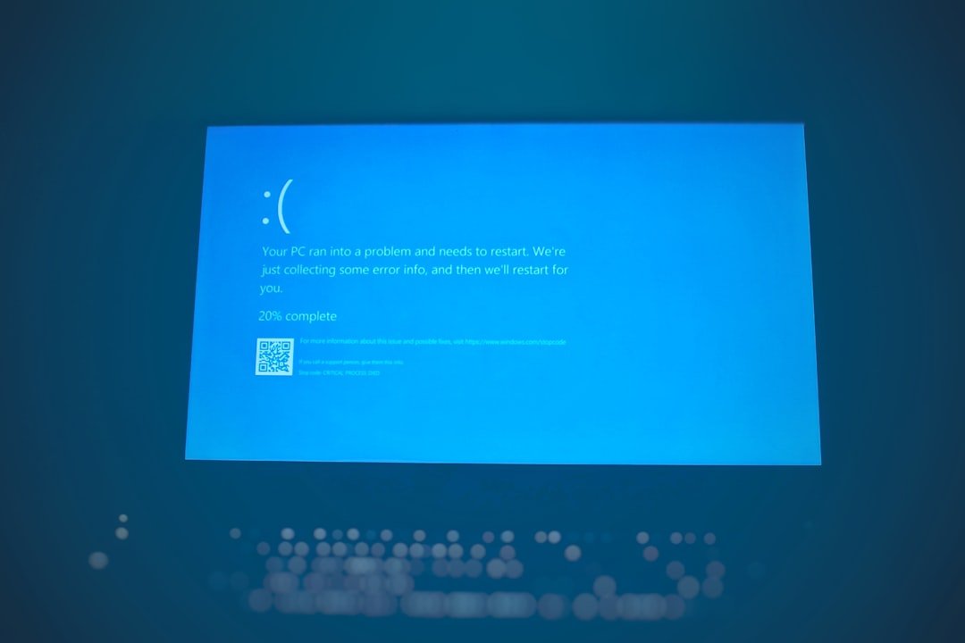 Windows Blue Screen of Death on Laptop