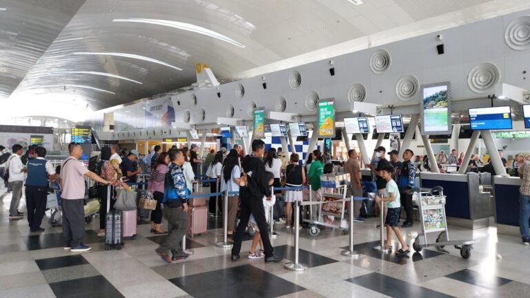 Queue at Airport Check In Counters of Kualanamu International Airport (KNO)