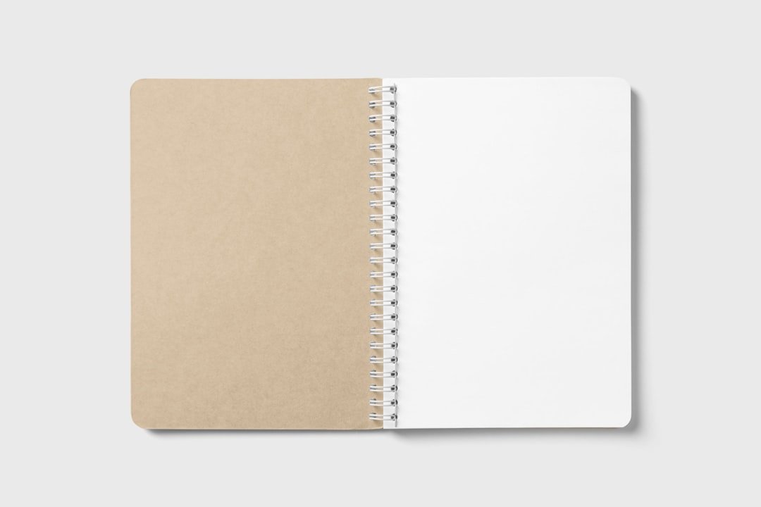 Open Notebook with Cover Mockup
