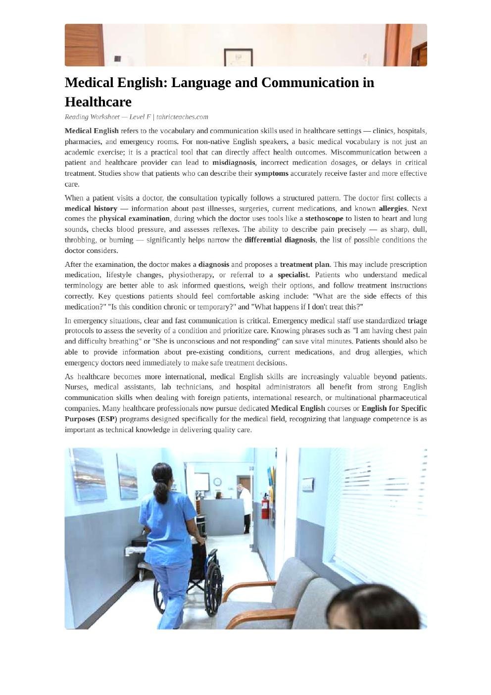 Medical English (Intermediate)