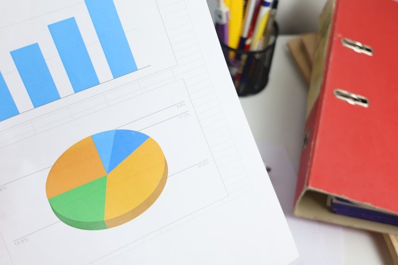 pie chart percentage 英文數字 vocabulary on business document