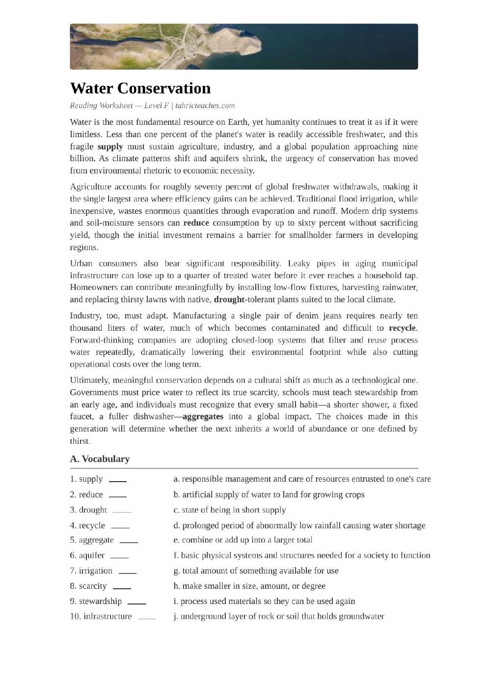 Water Conservation (Advanced)