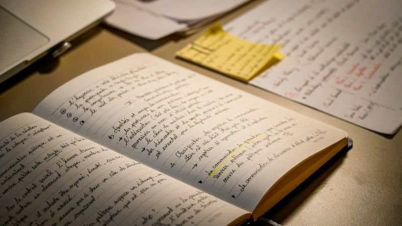 Handwritten English vocabulary study notebook for Shilin English learners