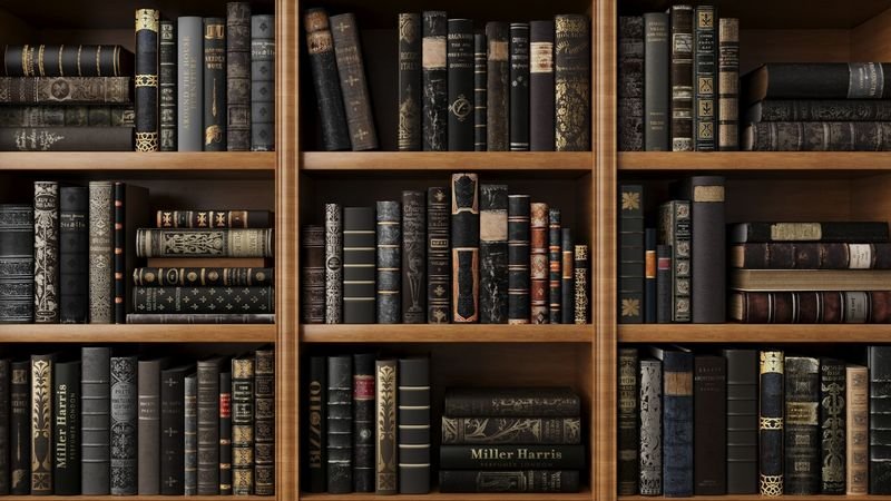 English grammar reference books on a library shelf