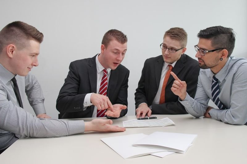 Formal office conversation using may I for permission in English