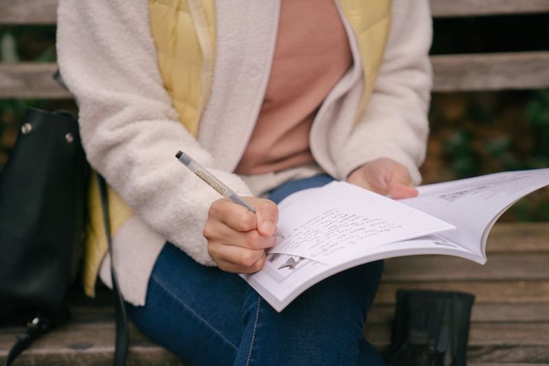 Taiwan student practicing second conditional sentences in a notebook