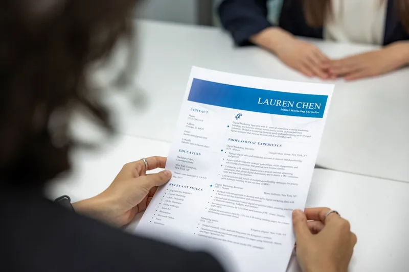 Business resume with well-known compound adjective example