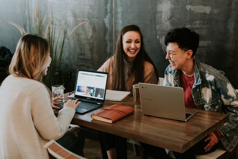 Office professionals discussing work — using correct English vocabulary like accept vs except at work