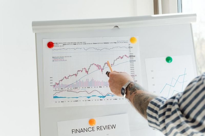 Finance chart showing business recovery — turn around phrasal verb meaning improvement (turn around 好轉)